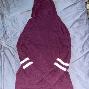 Dark Magenta hooded tee-shirt